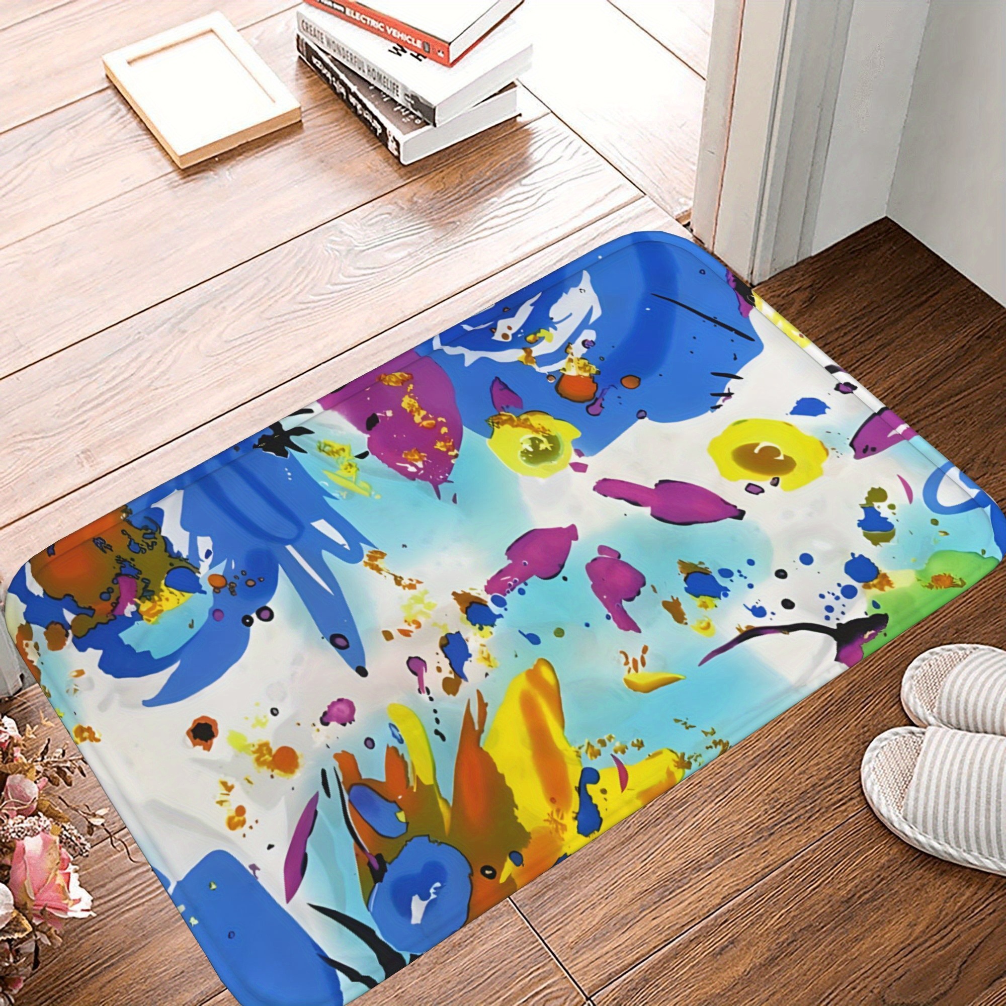 Printed Rug Abstract - 1 Abstract expressionist Kitchen Rug Non-Slip