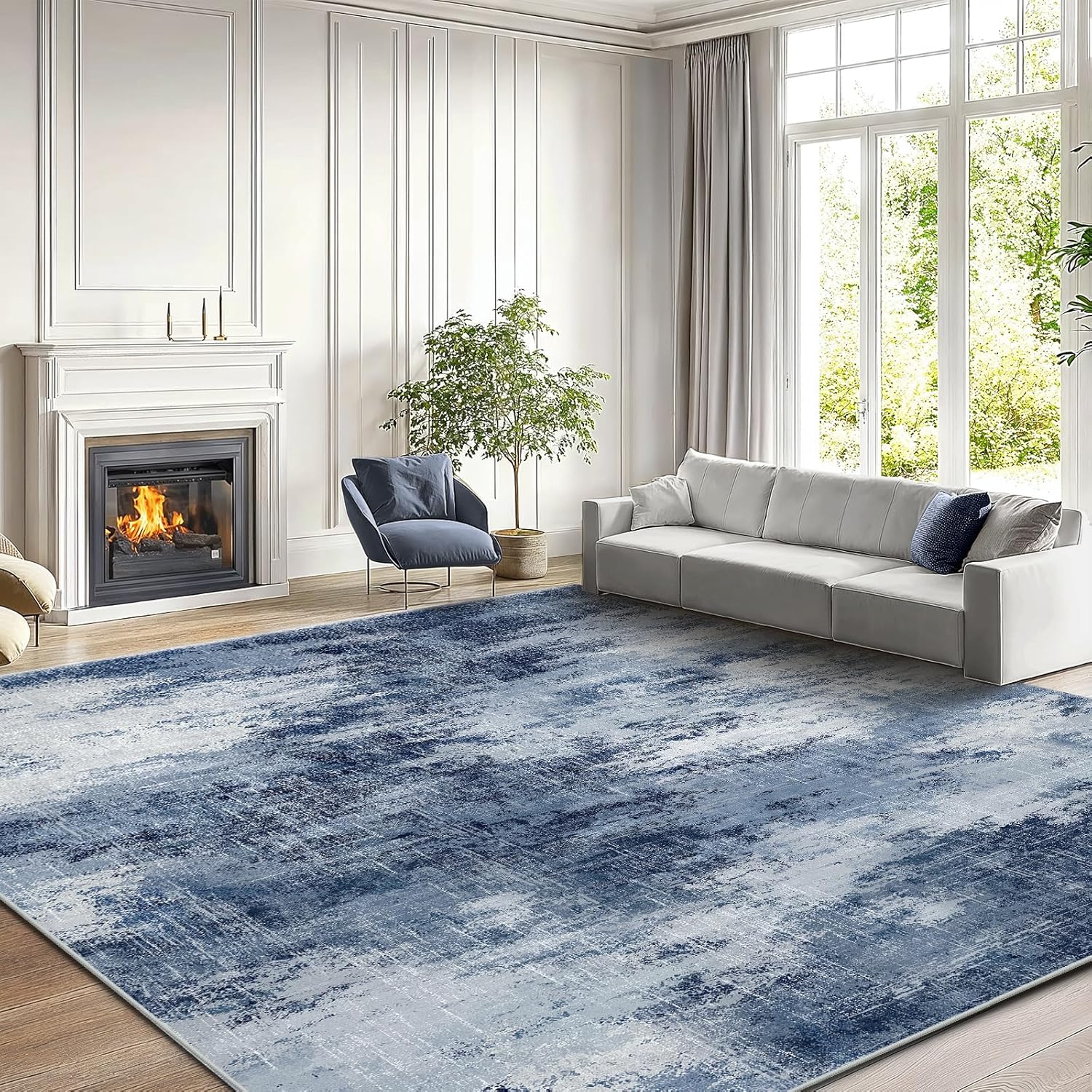 8x10 Washable Area Rug for Liv - Printed Rug Abstract のレビューと価格