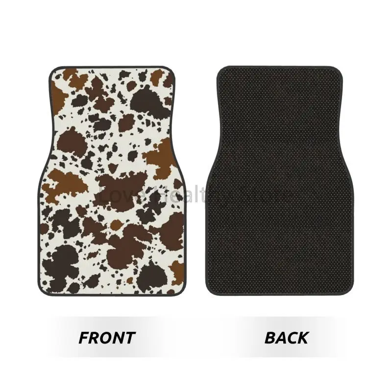 Cow Print Car Floor Mats of 4p - Printed Rug Abstract のレビューと価格