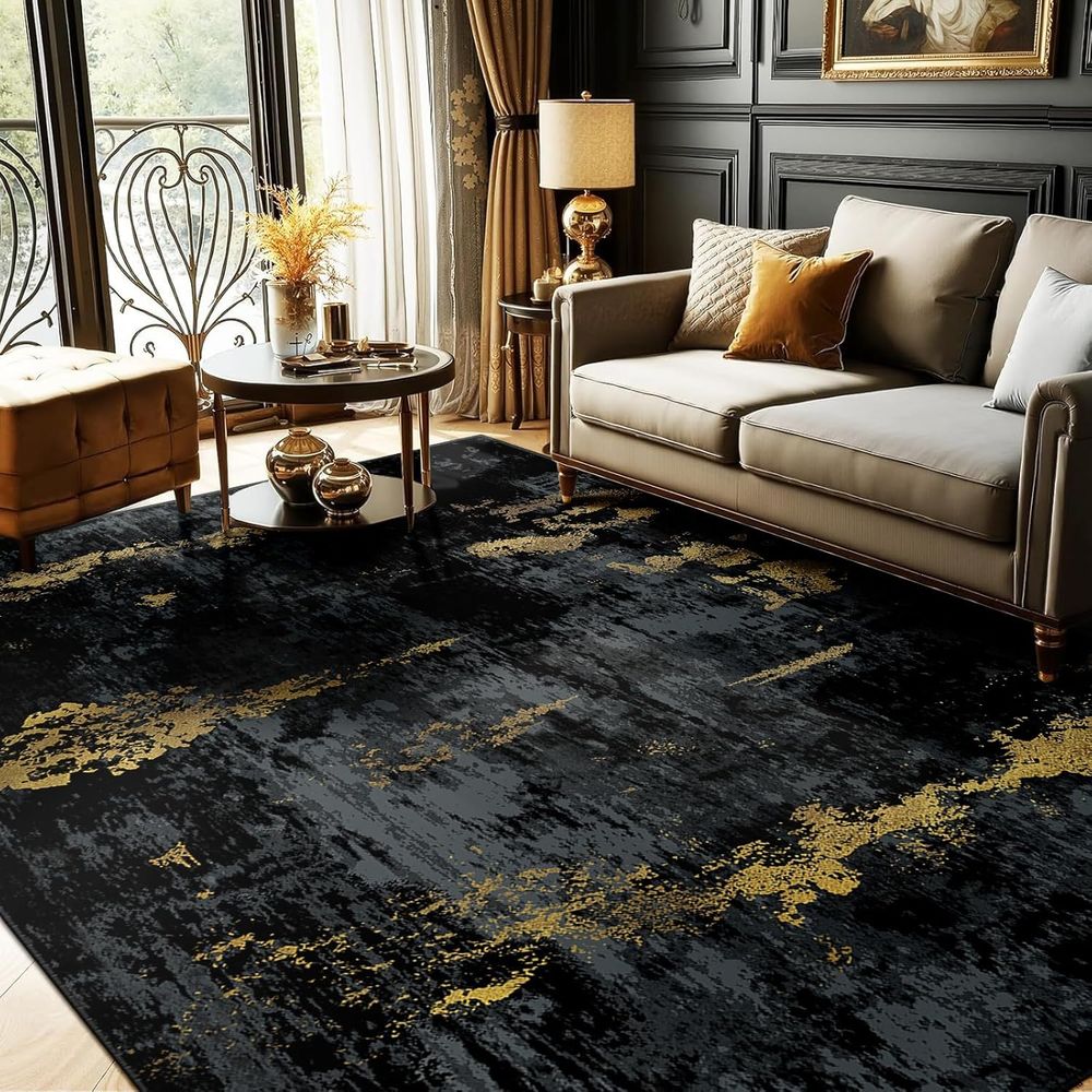 Washable Area Rugs 5'x7' Non-S - Printed Rug Abstract のレビューと価格