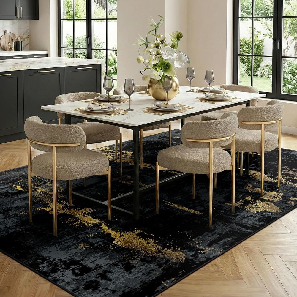 Washable Area Rugs 5'x7' Non-S - Printed Rug Abstract のレビューと価格