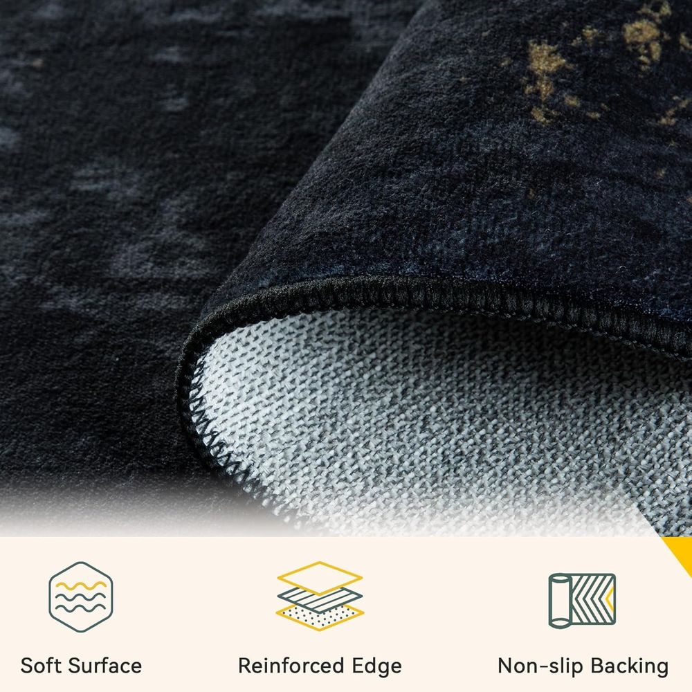 Washable Area Rugs 5'x7' Non-S - Printed Rug Abstract のレビューと価格