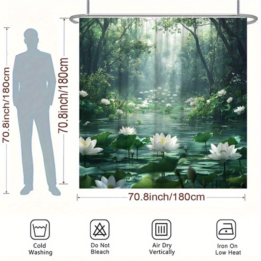 Lotus Forest Shower Curtain Po - Interior Design Zen Style のレビューと価格