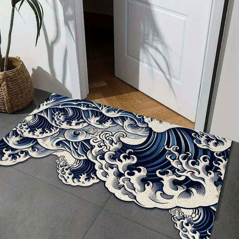 VIKAMA Abstract Wave Design Ru - Printed Rug Abstract のレビューと価格
