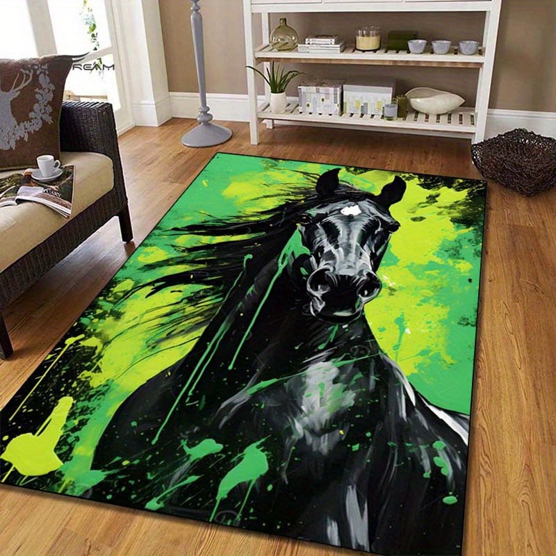 Abstract Horse Rug in Green an - Printed Rug Abstract のレビューと価格