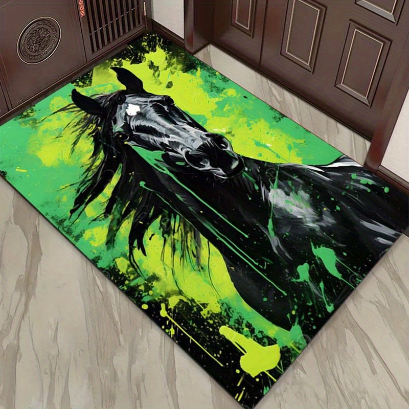 Abstract Horse Rug in Green an - Printed Rug Abstract のレビューと価格