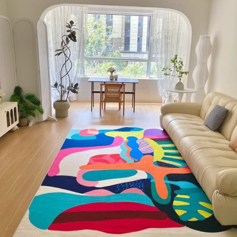 Abstract Fluid Pattern Print F - Printed Rug Abstract のレビューと価格