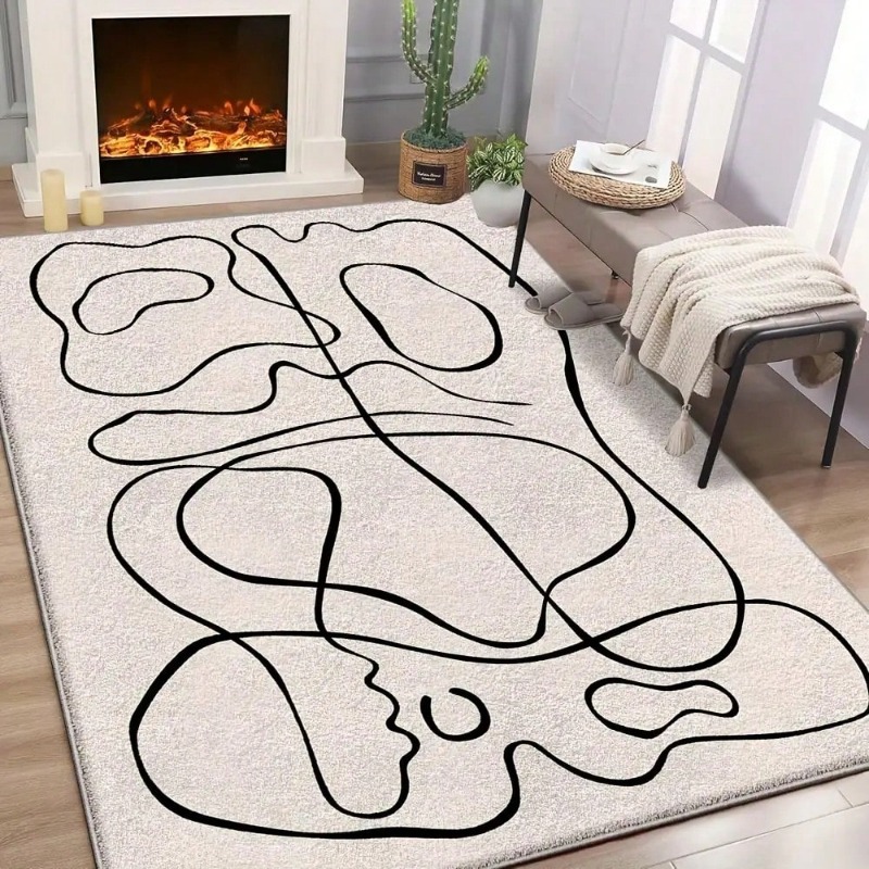 Abstract Fluid Pattern Print F - Printed Rug Abstract のレビューと価格