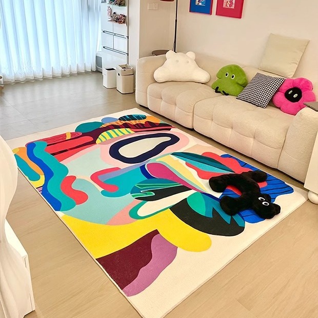 Abstract Fluid Pattern Print F - Printed Rug Abstract のレビューと価格