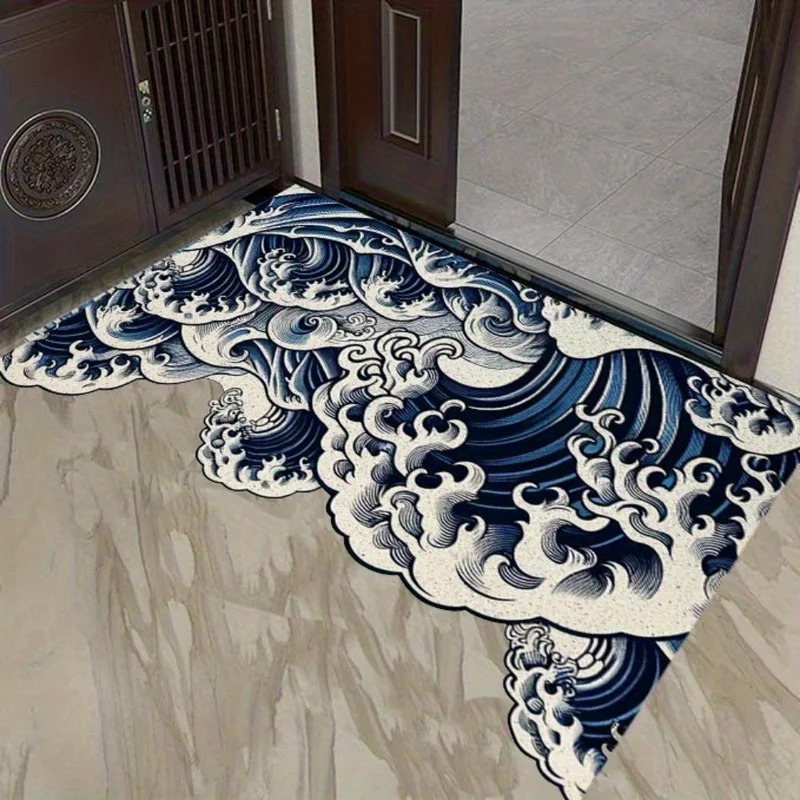 VIKAMA Abstract Wavy Art Rug,  - Printed Rug Abstract のレビューと価格