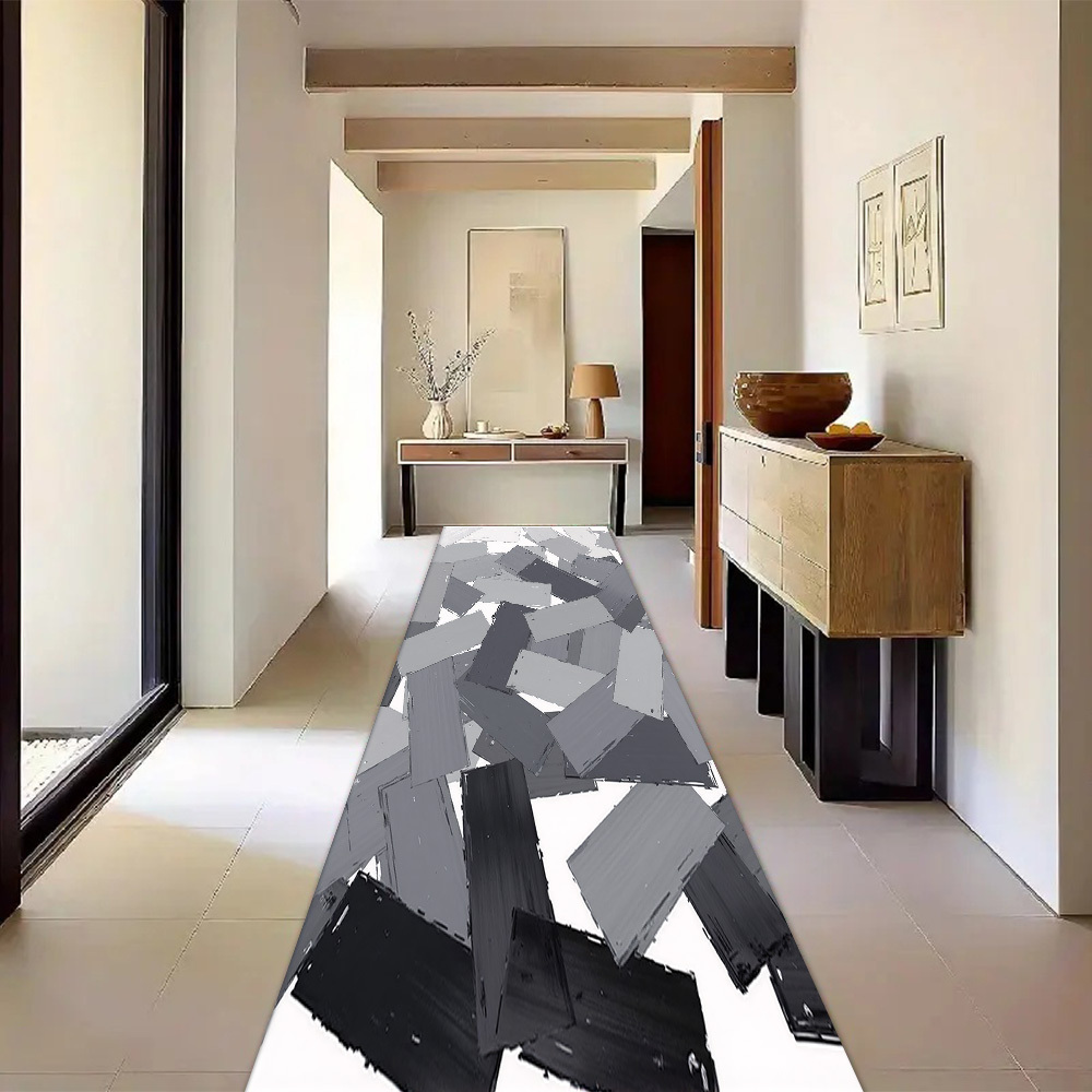 Modern Abstract Geometric Prin - Printed Rug Abstract のレビューと価格