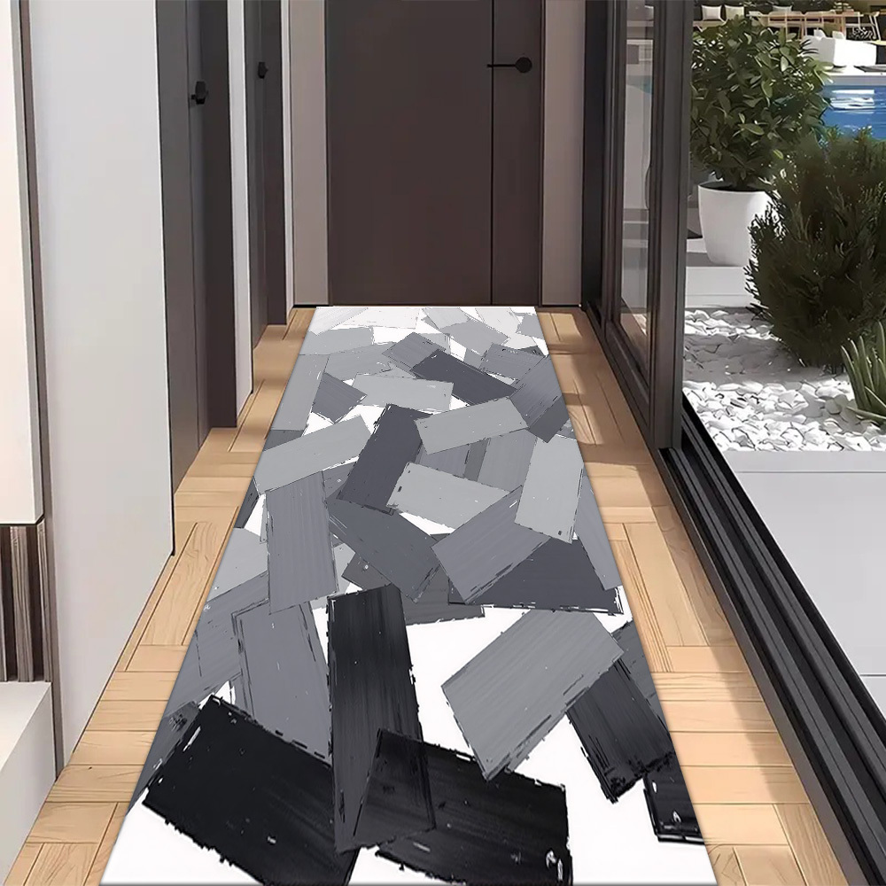 Modern Abstract Geometric Prin - Printed Rug Abstract のレビューと価格