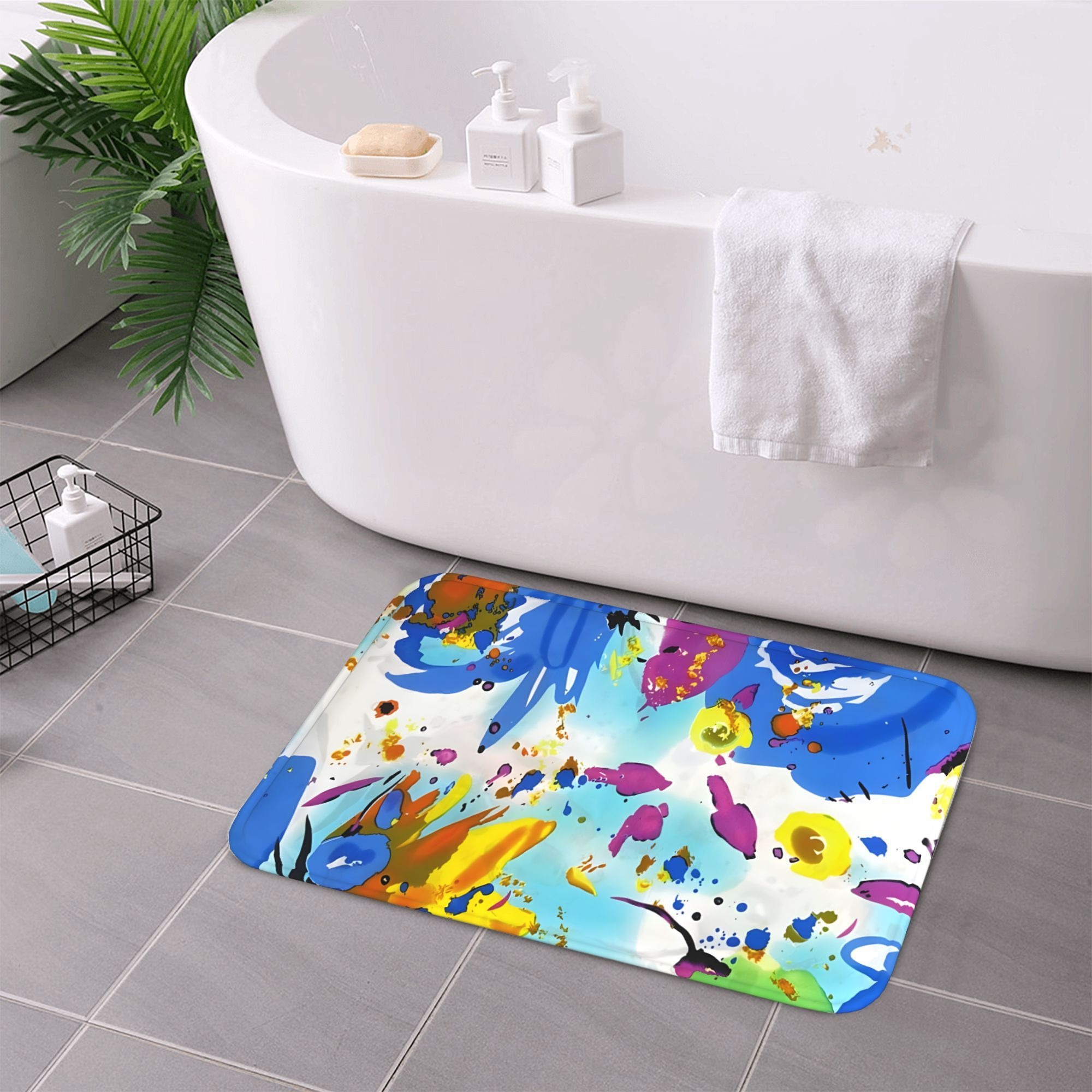 1 Abstract expressionist Kitch - Printed Rug Abstract のレビューと価格