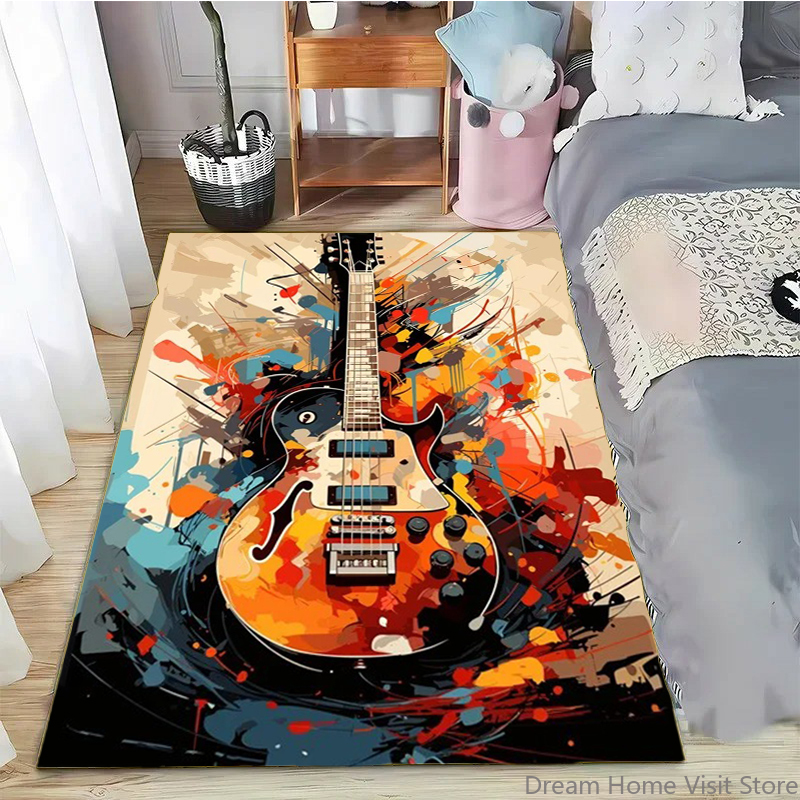 Abstract Art Musical Instrumen - Printed Rug Abstract のレビューと価格