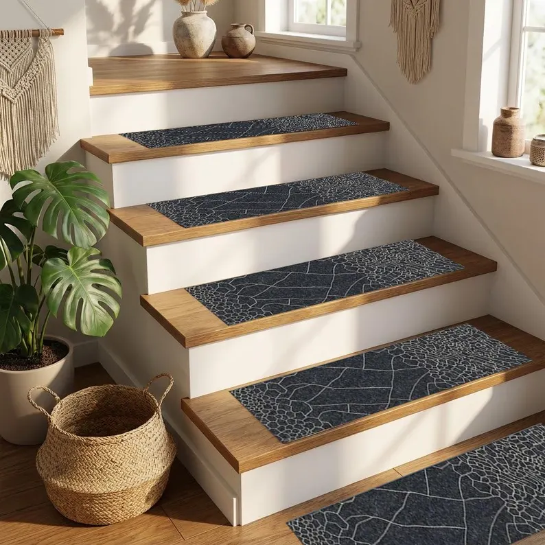 Non Slip Stair Treads Modern A - Printed Rug Abstract のレビューと価格