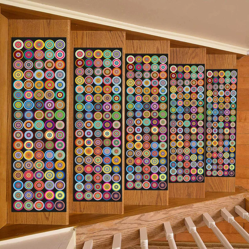 Non Slip Stair Treads Modern A - Printed Rug Abstract のレビューと価格