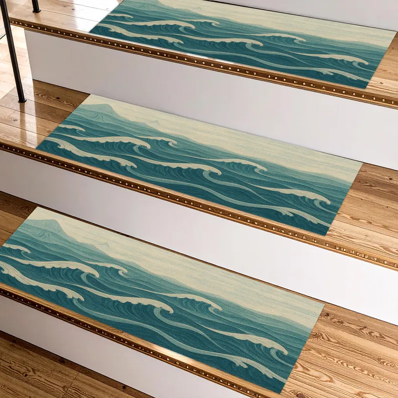 Non Slip Stair Treads Modern A - Printed Rug Abstract のレビューと価格